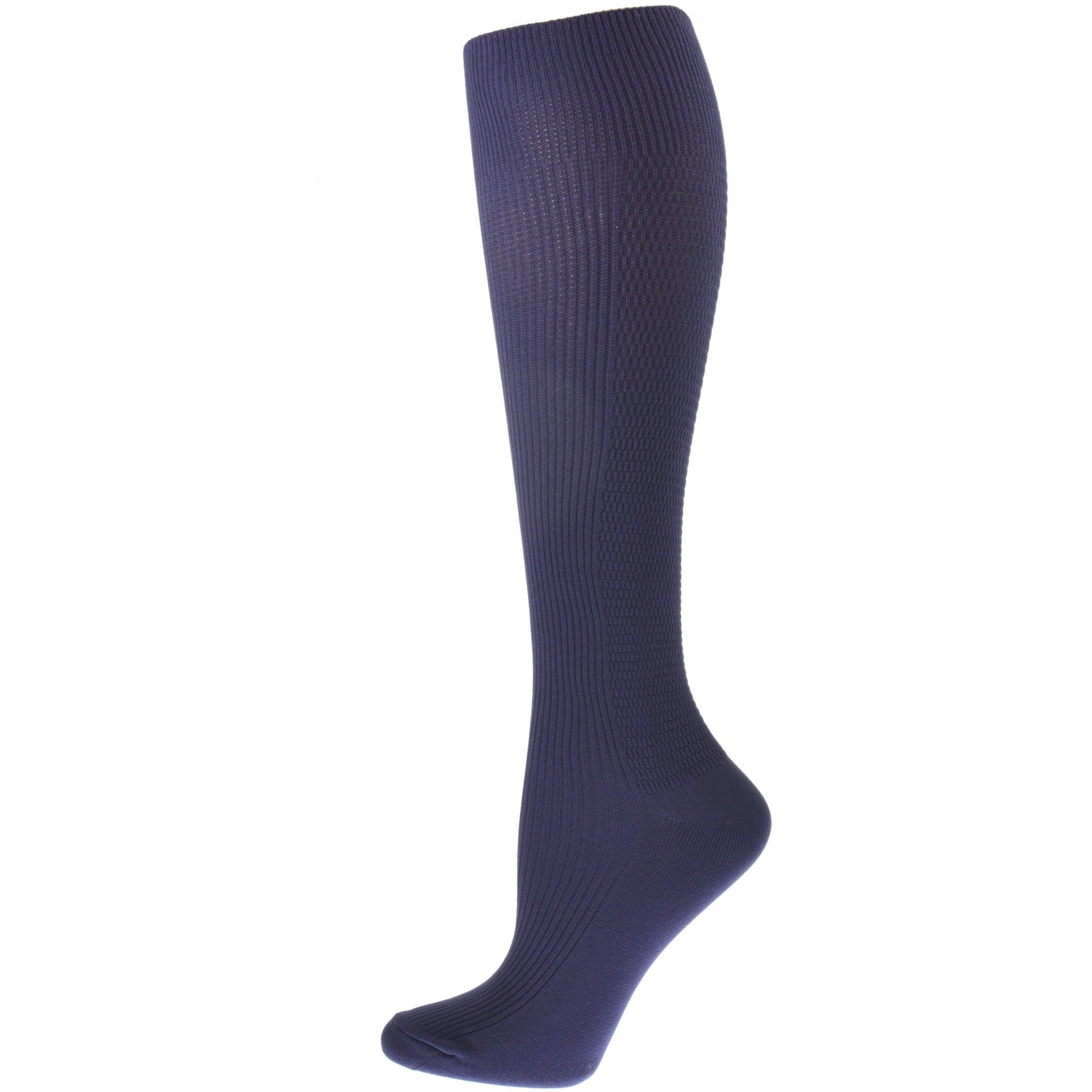 A pair of OTC Nylon Support Hose Compression Travel Socks, designed for comfort and circulation support, featuring a soft texture and over-the-calf design.